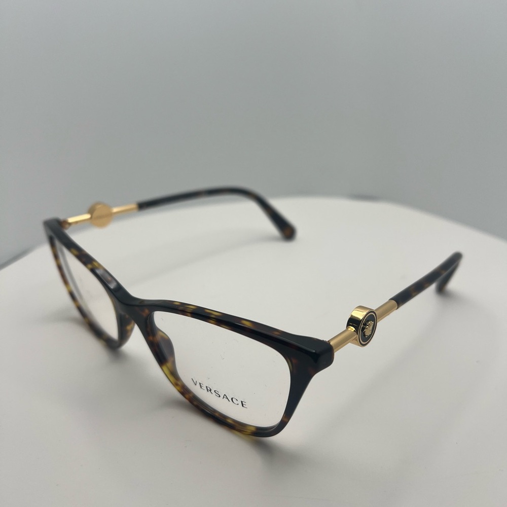 Versace Women's Glasses in Tortoise and Gold